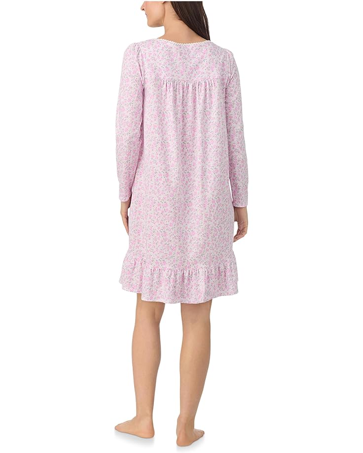 Eileen West Cotton Knit Long Sleeve Short Nightgown - #2 of 3