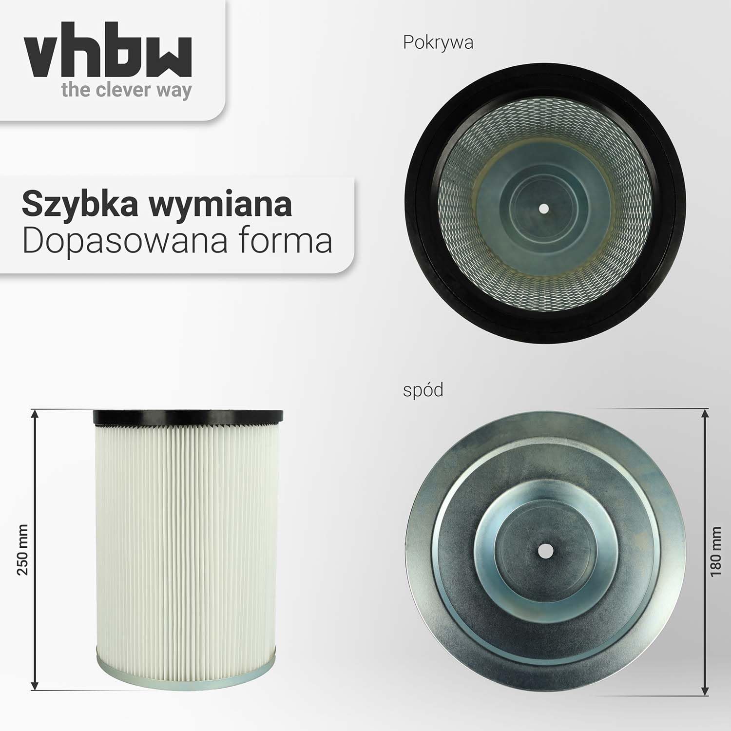 vhbw 10x filtr kartridżowy do odkurzaczy takich jak Kärcher 6.907-038.0