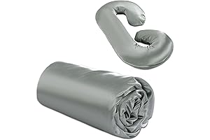 BALAPET Silky Satin C-Shaped Pregnancy Pillow Cover for a Luxurious and Comfortable Pregnancy