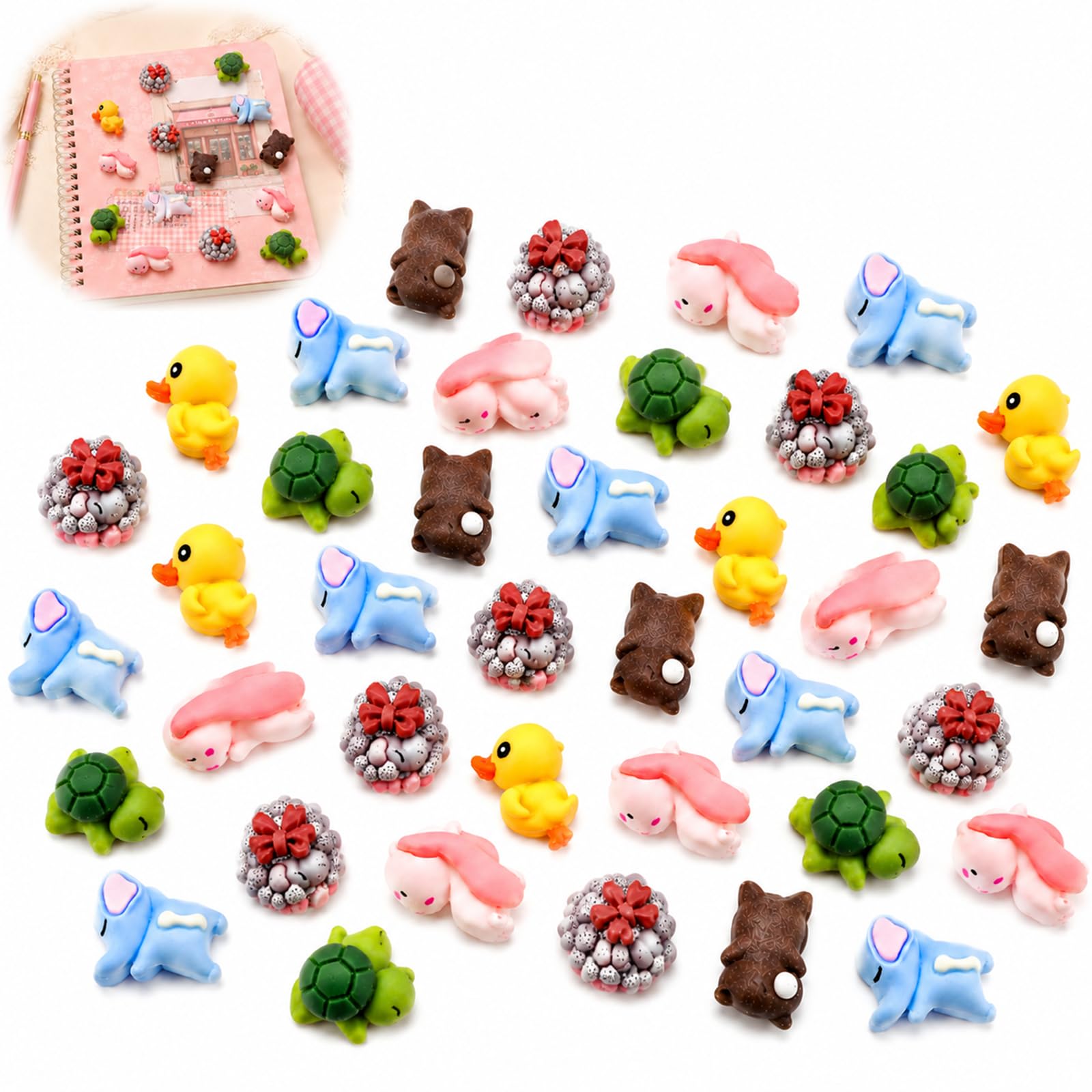 Animal Craft Embellishments, Self-Adhesive, Multicoloured, 30 Pieces