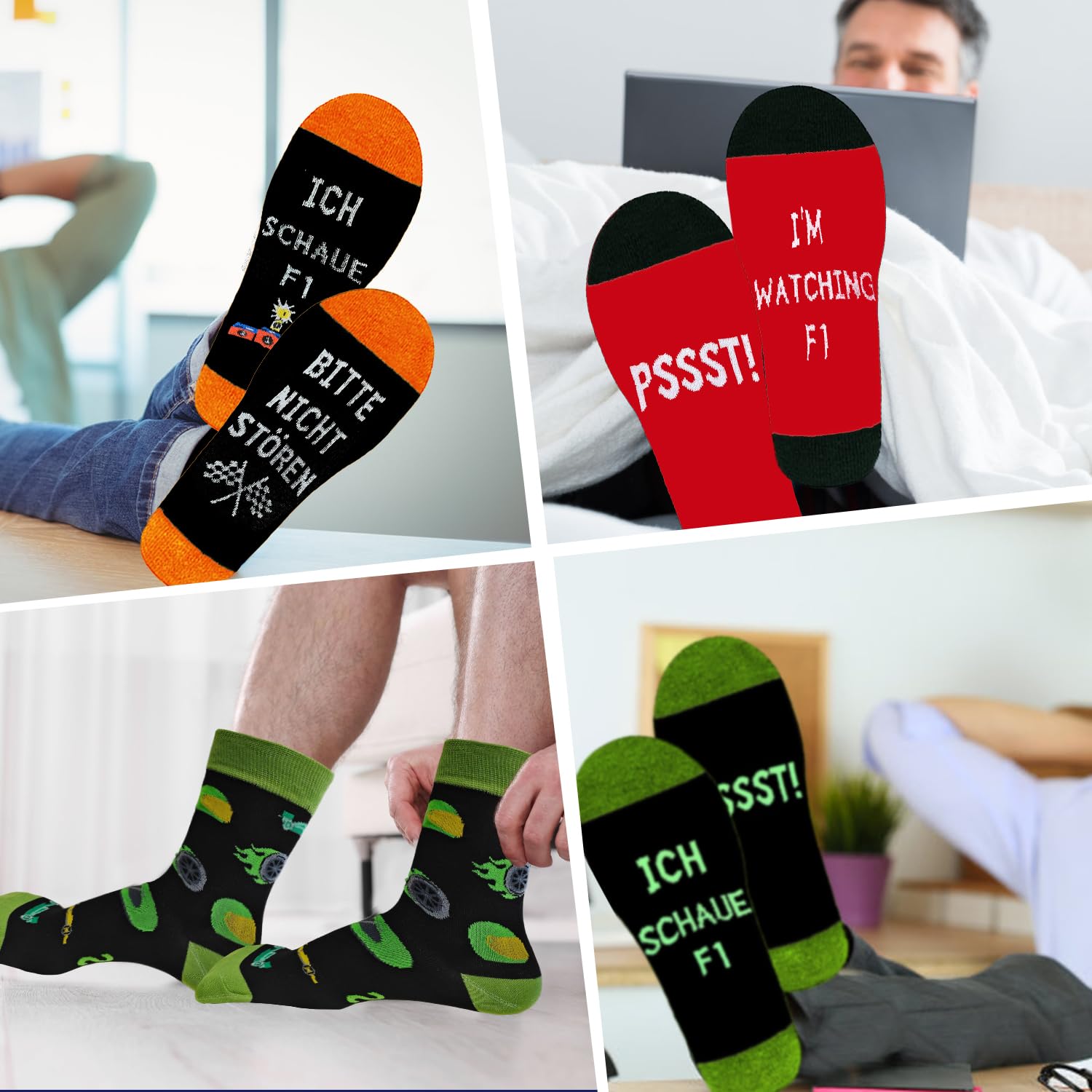 Calzini F1 per Uomini in Cotone Idea Regalo Fan Formula 1