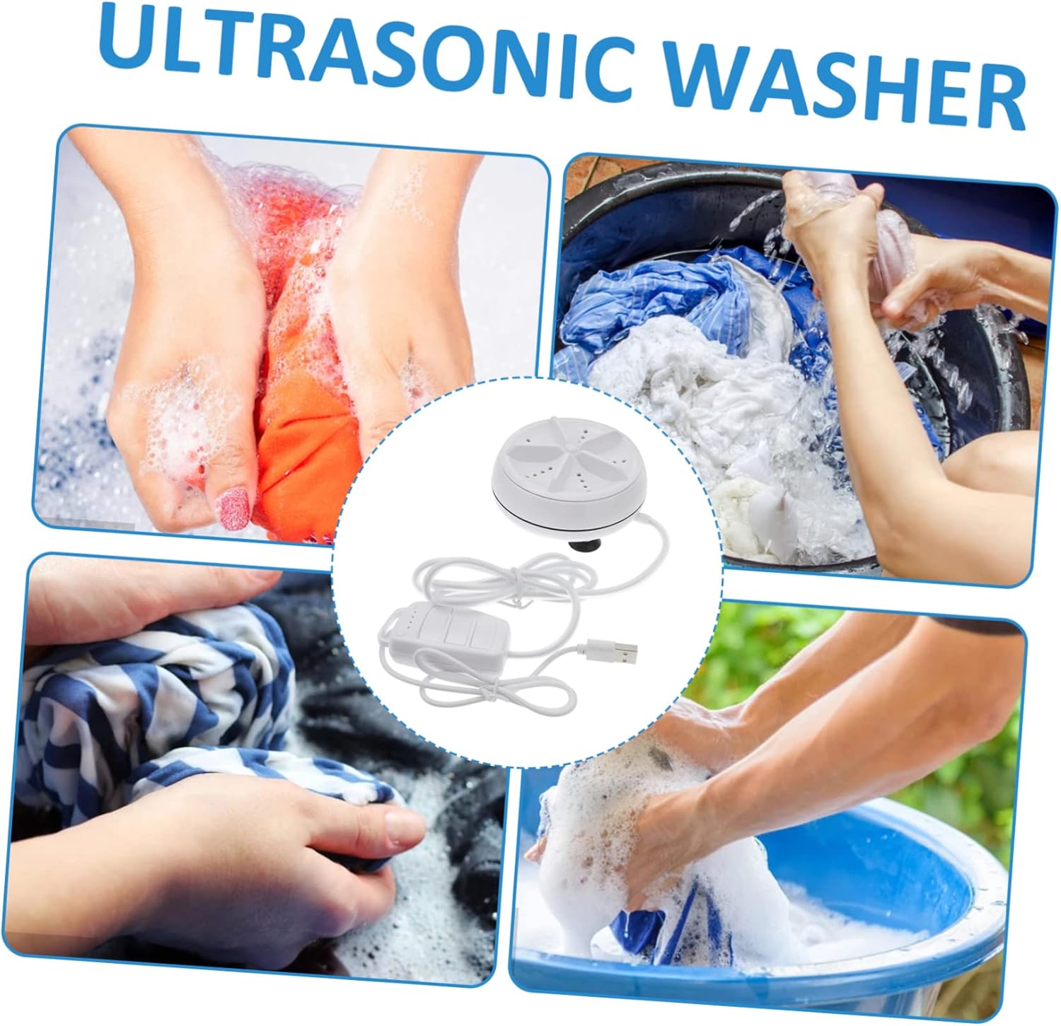 SOLUSTRE -powered Mini Washing Machine Low Power Consumption Compact Travel Washer Hand Wash Laundry Portable Mini