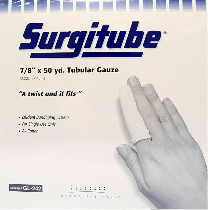 Cinta Tubular de Gasas Surgitube, Talla 2P – 7/8" x 50 yardas, tejido más cerrado, diseñada para usar sin aplicador miniatura 2