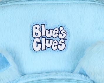 INTIMO Blue's Clues Fuzzy Soft Character Cartoon Face 12 Inch Backpack For Daily Use