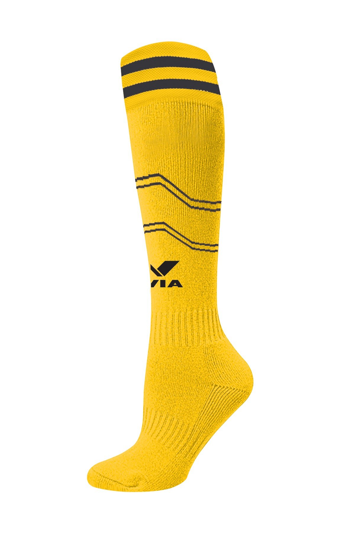 Rabona Football Super Socks / Stockings (Yellow, M) | Polyester Blend | for Men & Women | Knee Length long Stockings | For Football Soccer & other Sports