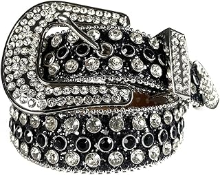 Western Cowgirl Rhinestone Belt Luxury Strap Diamond Rivet Belt Men's Pin Buckle Strap Jeans
