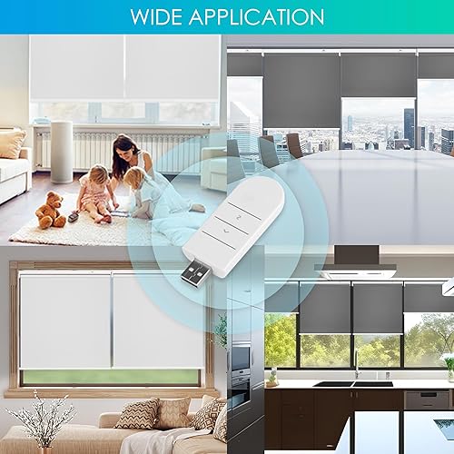 Miniatura 7 de Allesin Convertidor USB para persianas motorizadas, compatible con la aplicación Tuya, Alexa, Google Assistant (solo compatible con persianas