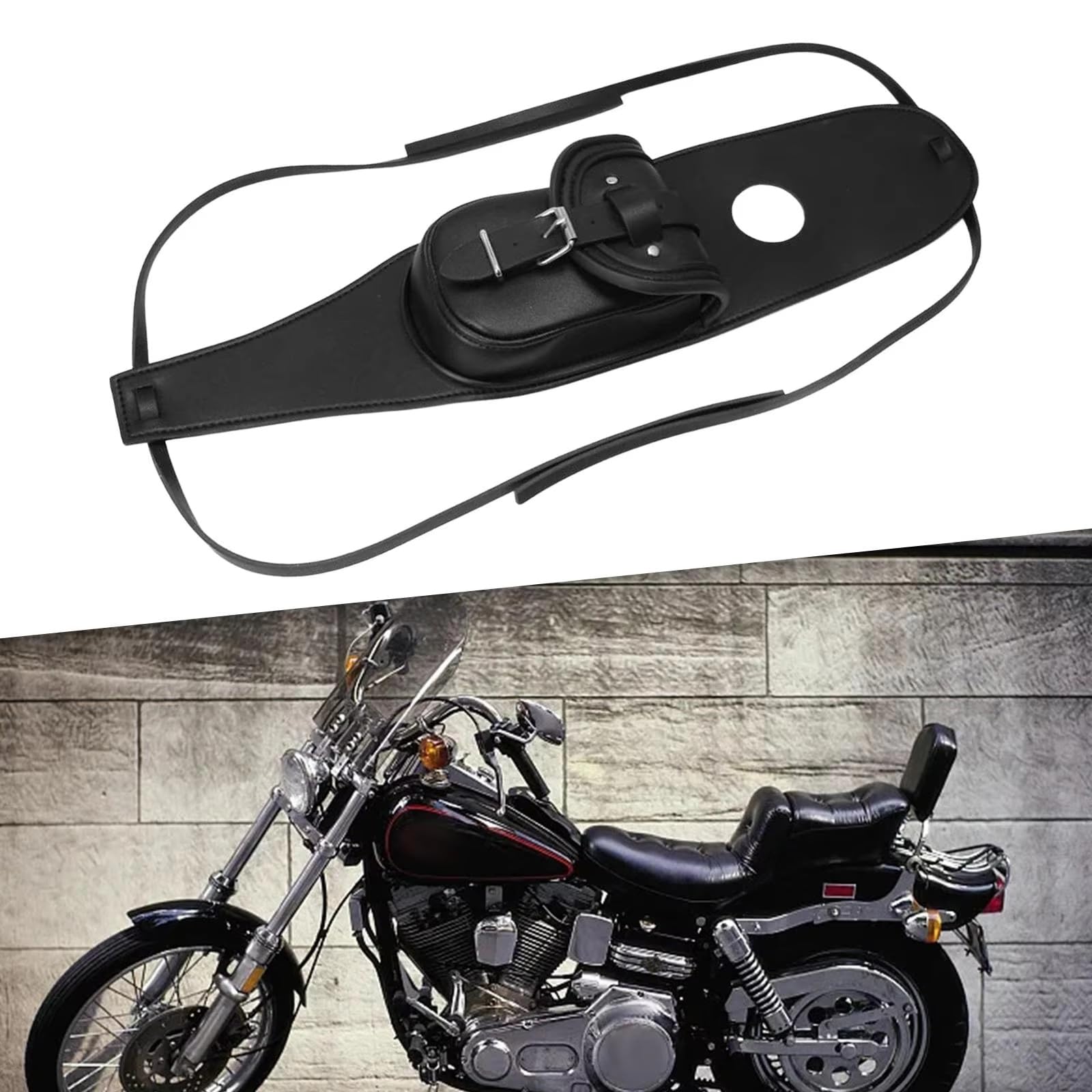 Borsa Portaoggetti Universale Per Serbatoio Carburante Motociclette Copertura Pannello Nero Installazione Semplice Accessori In PU Custodia Telefono Utensili Sacche Moto