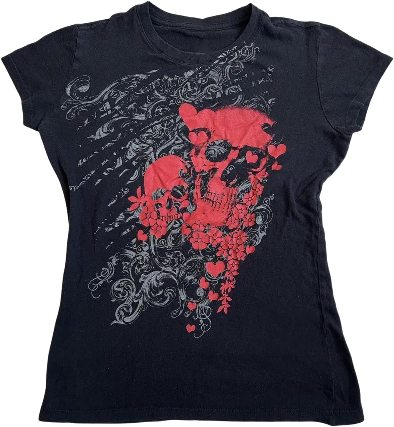 Women Y2K Graphic T-Shirts Punk Gothic Grunge Emo Top Short Sleeve Vintage 00s Aesthetic Clothes Baby Tees - Image 3