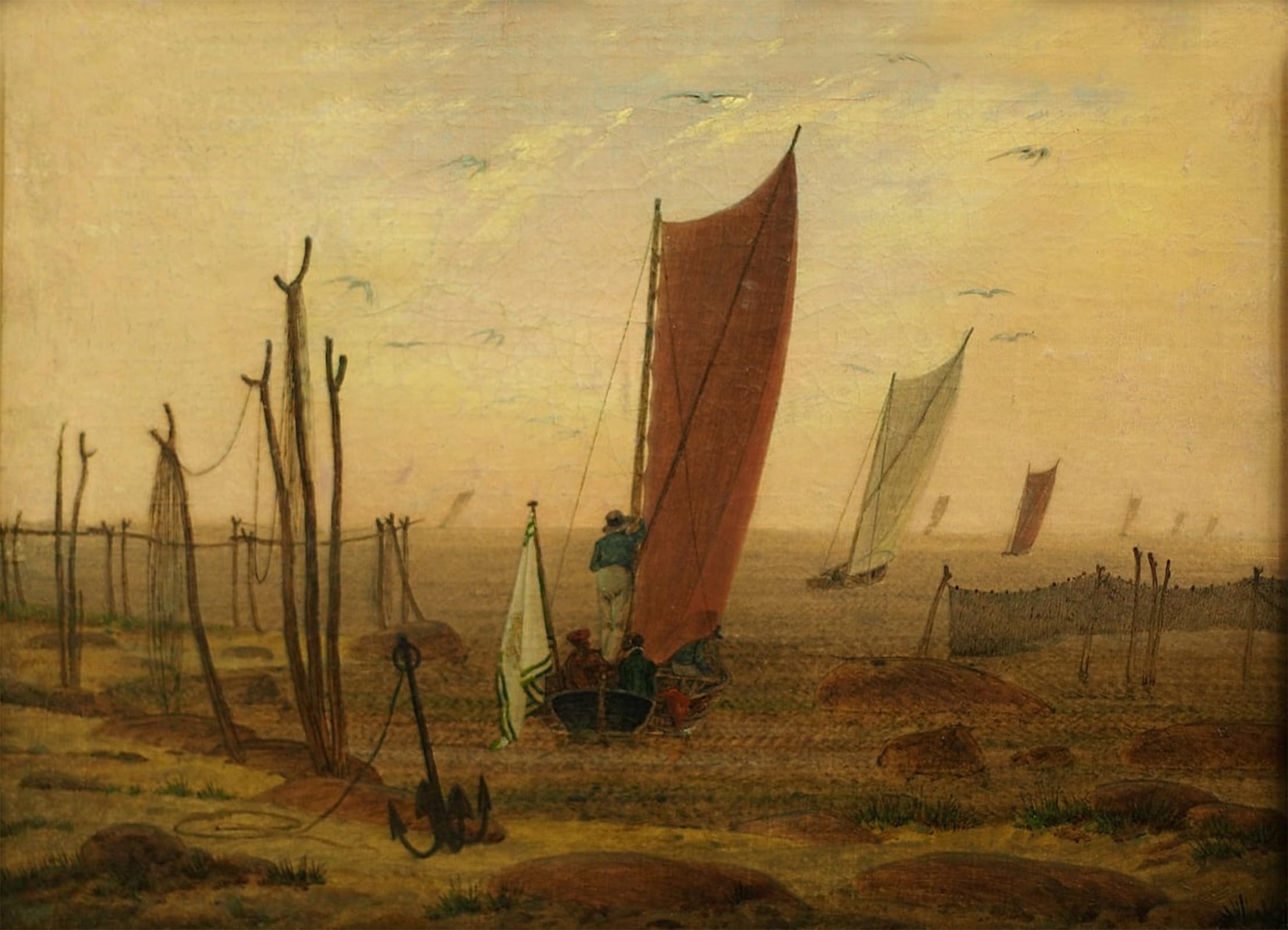 Tableau Toile Caspar David Friedrich Sortie Matinale Impression d'Art 60x90cm
