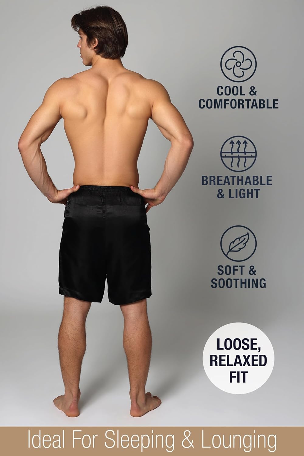 Tara Sartoria Luxury Artisan Silk Boxer Shorts For Men, 27mm Washable Natural Silk - Image 2