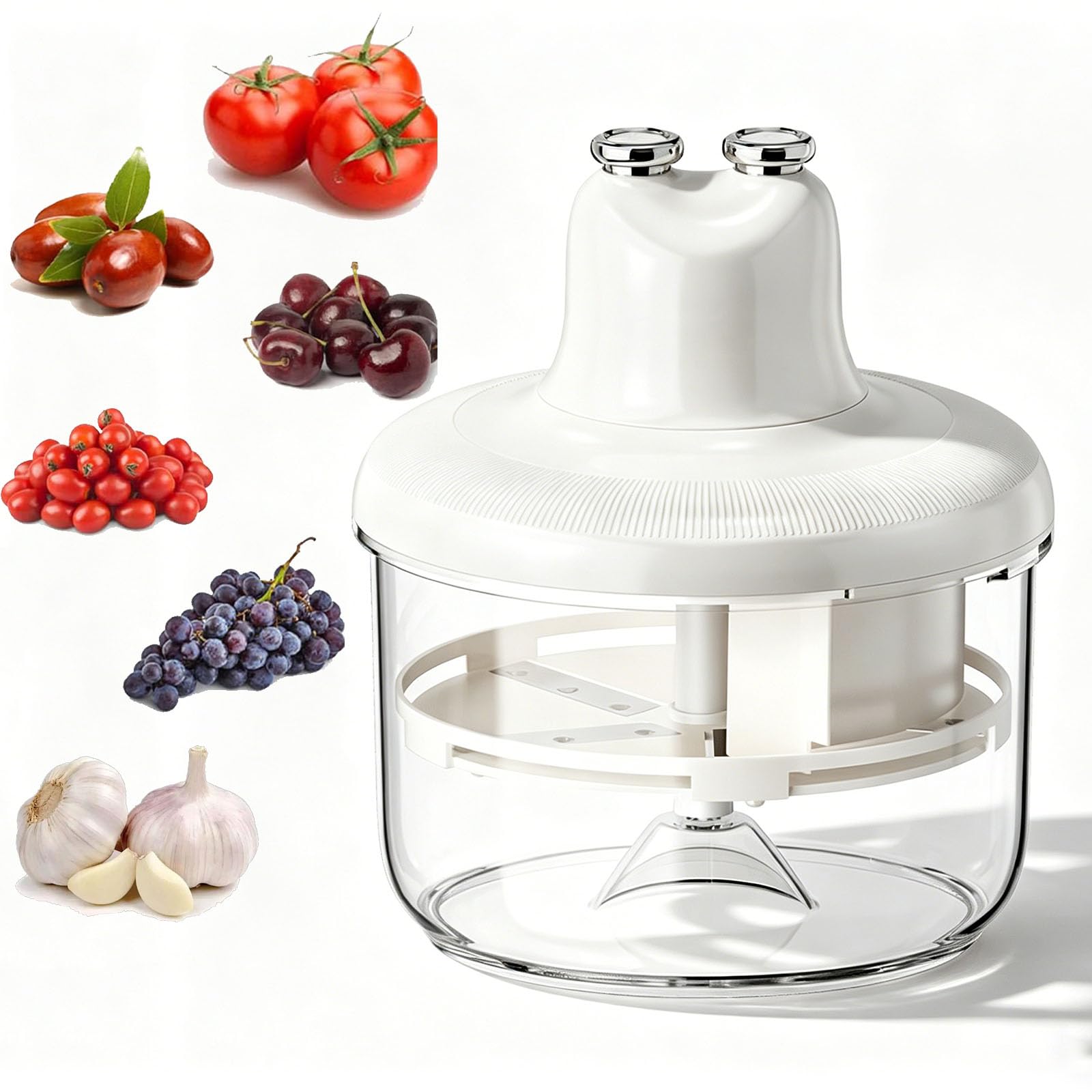 RKXKJ Automatic Electric Fruit Peeler, Electric Grape Peeler Machine, USB Rechargeable, Dual Mode, for Garlic & Cherry, Tomato, Plums