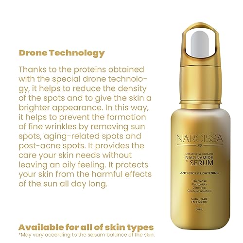 Miniatura 3 de Corrector de imperfecciones, tono de piel por la noche y suero iluminador para el cuidado de la piel - Niacinamida 5% - Antienvejecimiento - Puntos