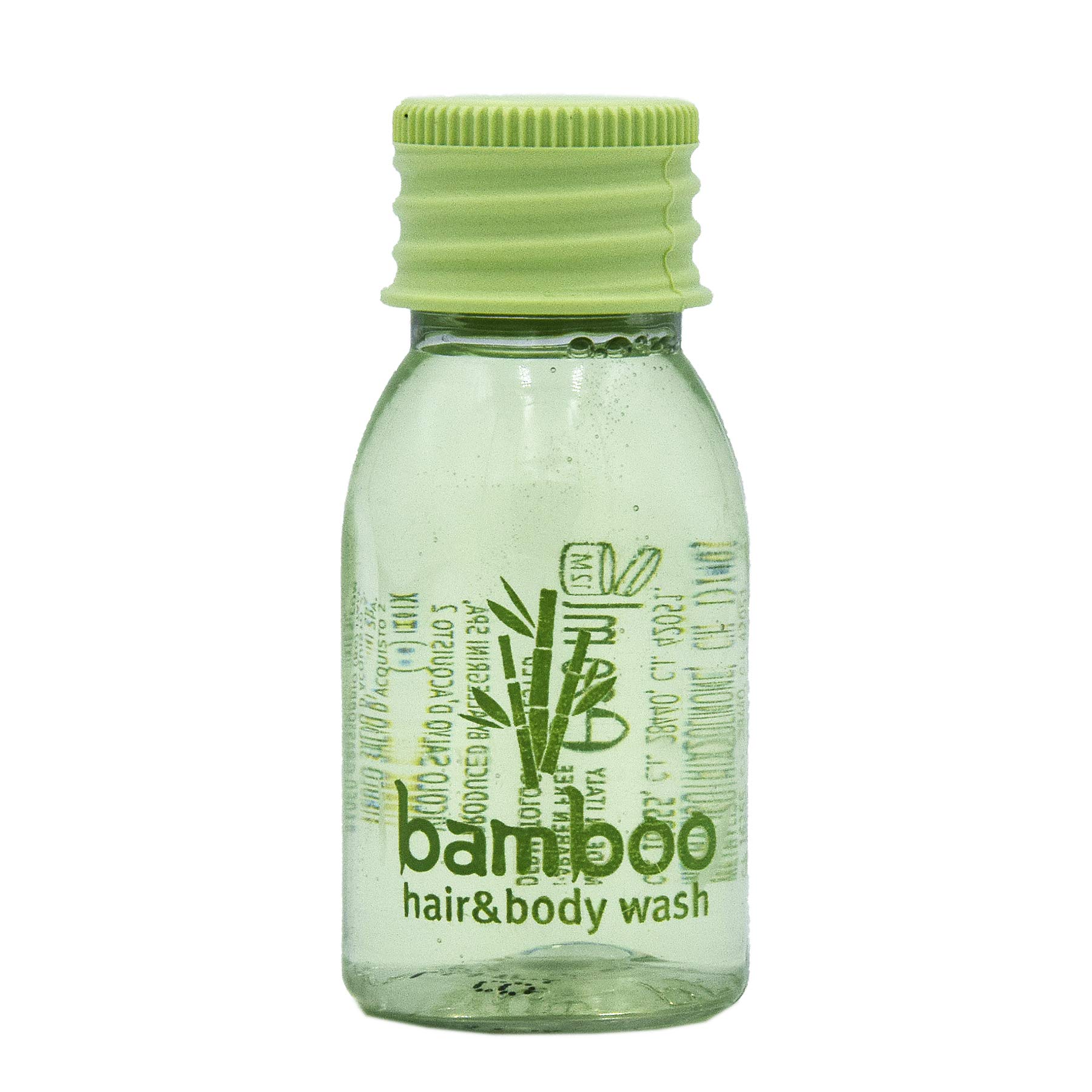 300 Stück Bamboo Duschgel&Shampoo Haarpflege Körperpflege mit Bambusextrakt 2in1 Flasche 20 ml Bamboo Serie