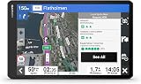 Garmin Camper 1095 Caravan/Motorhome GPS Sat Nav, Easy to read 10" display, EU maps, Custom Routing, Road Warnings, Live Traffic,BirdsEye Direct Satellite Imagery,Michelin Green Guide, Voice Assistant - 2