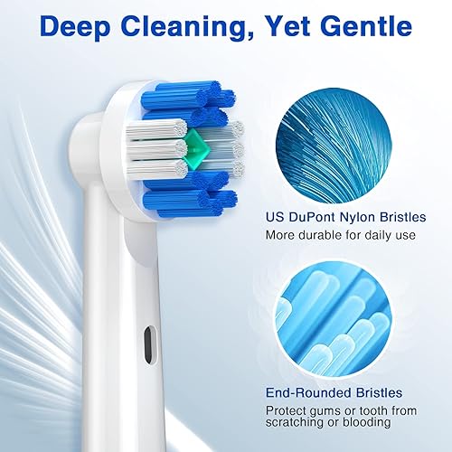 Miniatura 3 de Cabezales de cepillo de repuesto para Oral B, 16 cabezales de repuesto para cepillos de dientes compatibles con Oral B Pro1000 Pro3000 Pro5000