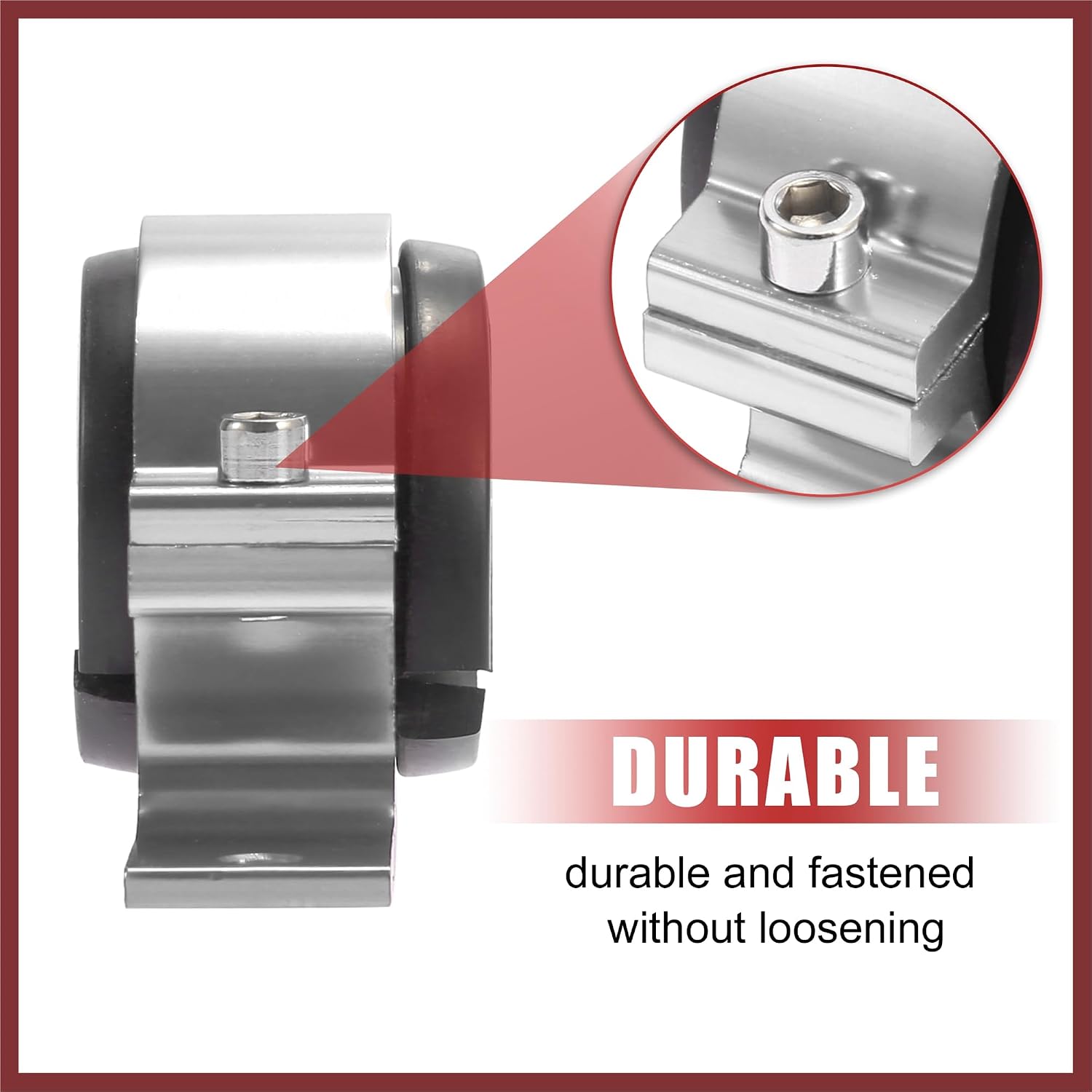 Car Oil Fuel Gas Pump Mounting Bracket 46mm Single Clamp Cradle Aluminum Alloy Silver Tone Replace Parts