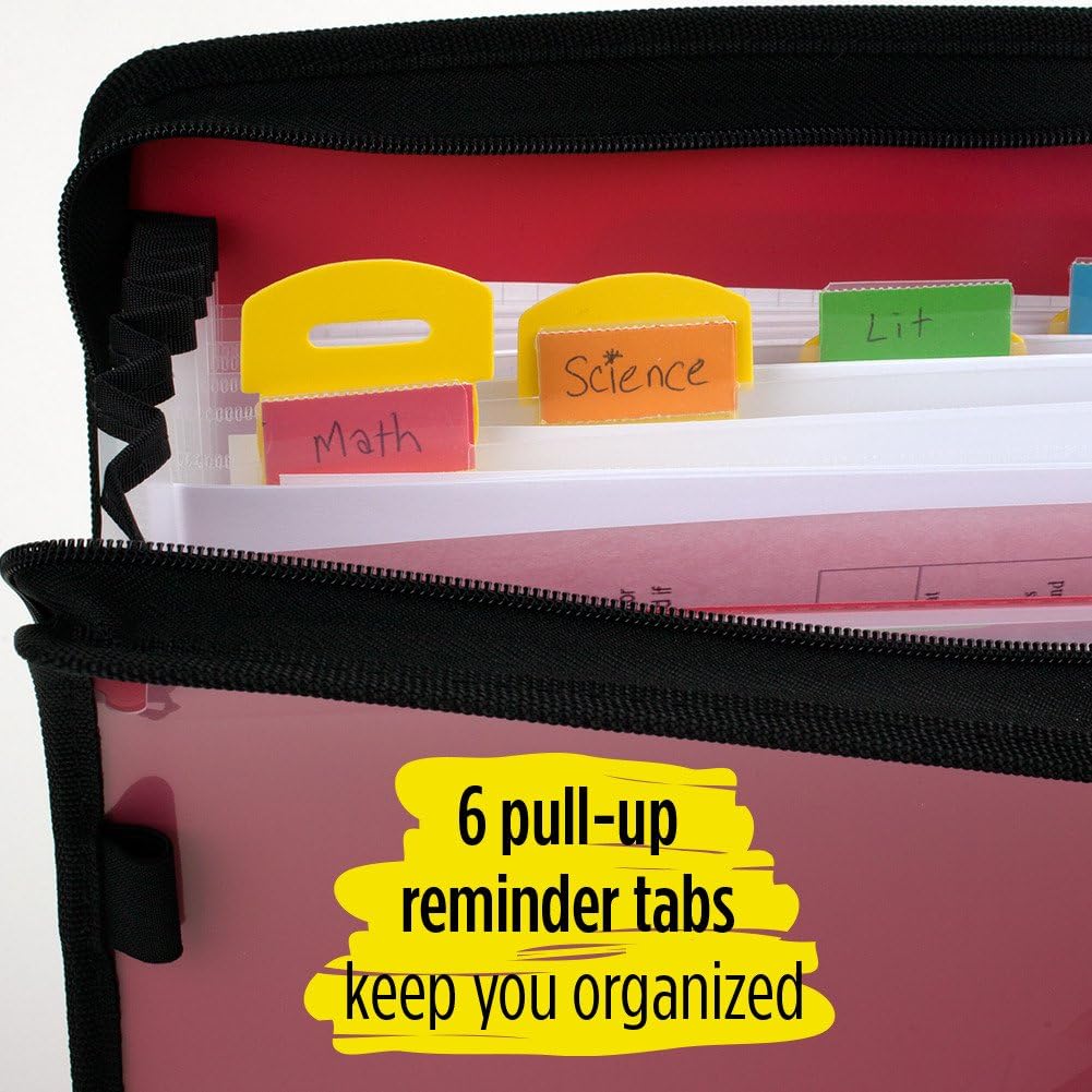 Five Star Expanding File, 7-Pocket Expandable Filing Folder, Zipper Closure, Customizable, Tabbed, Tabs, Teal (72506), 1 Pack : Tools & Home Improvement