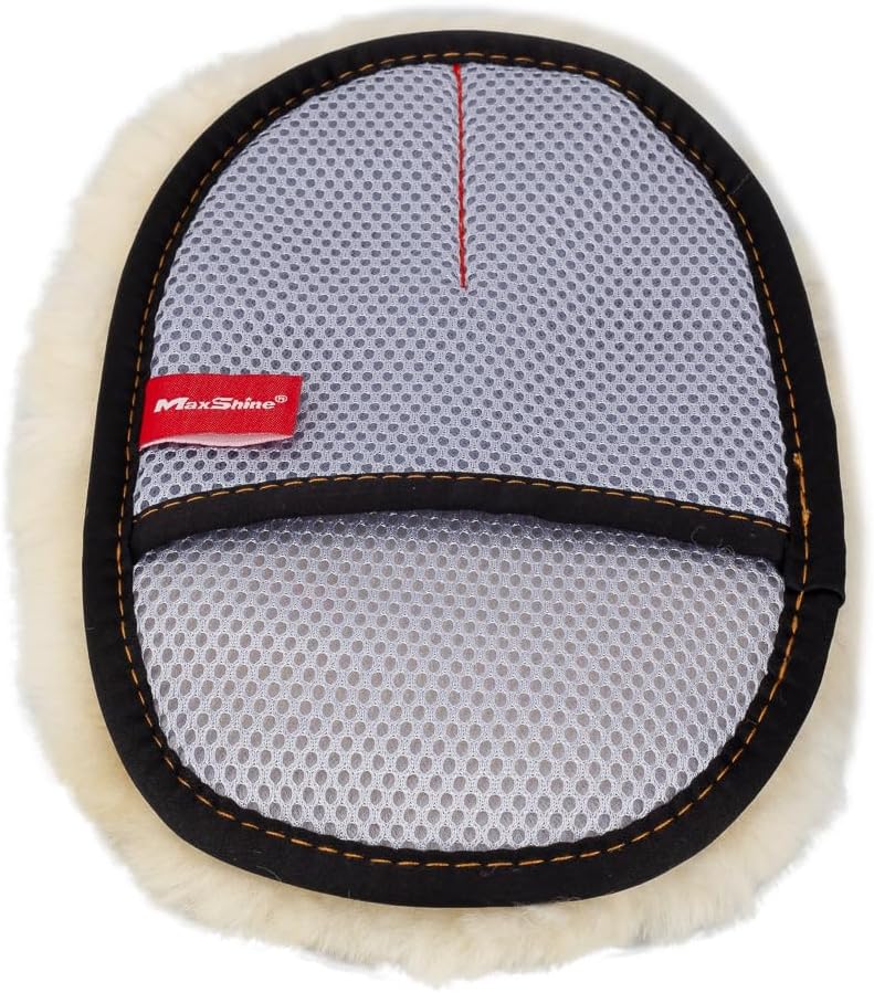 Maxshine Universal Premium Sheepskin Wool Wash Mitt – Ultra-Soft Real Lambswool Glove for Car Washing – Gentle, Scratch-Free Cleaning Pad for Safe Car Detailing & Paint Protection (Pack of 2)