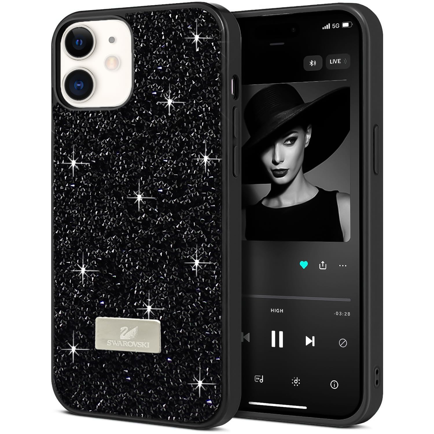Dl3 Mobilak Case For iPhone 11 (6.1-Inch) Case Glitter, Sparkle Diamond Crystal Bling Case with Bling, Ultra Thin Lightweight Full Body Shockproof Anti-Scratch Protective Cover