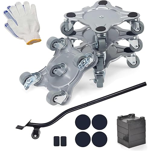 Furniture Dolly,Furniture Movers with 5 Wheels,Carbon Steel Panel Heavy Duty Dolly,Maximum Load 3300Pound Flexible Mobility Furniture Lifter for Easy Moving Large Furniture