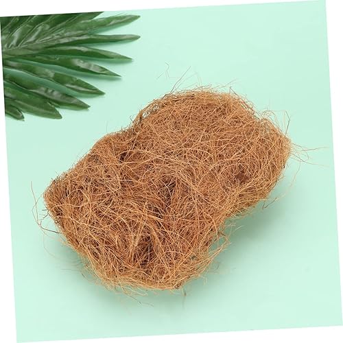 Miniatura 3 de PRETYZOOM Cesta de fibra de coco de fibra de coco para nido de pájaros, fibra de coco para plantas, cesta de flores colgantes, cesta de pared de
