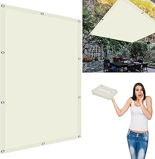 Shade Sail Tent 3 x 3 m Wind Protection Awnings for Outdoor Garden Terrace, Ivory