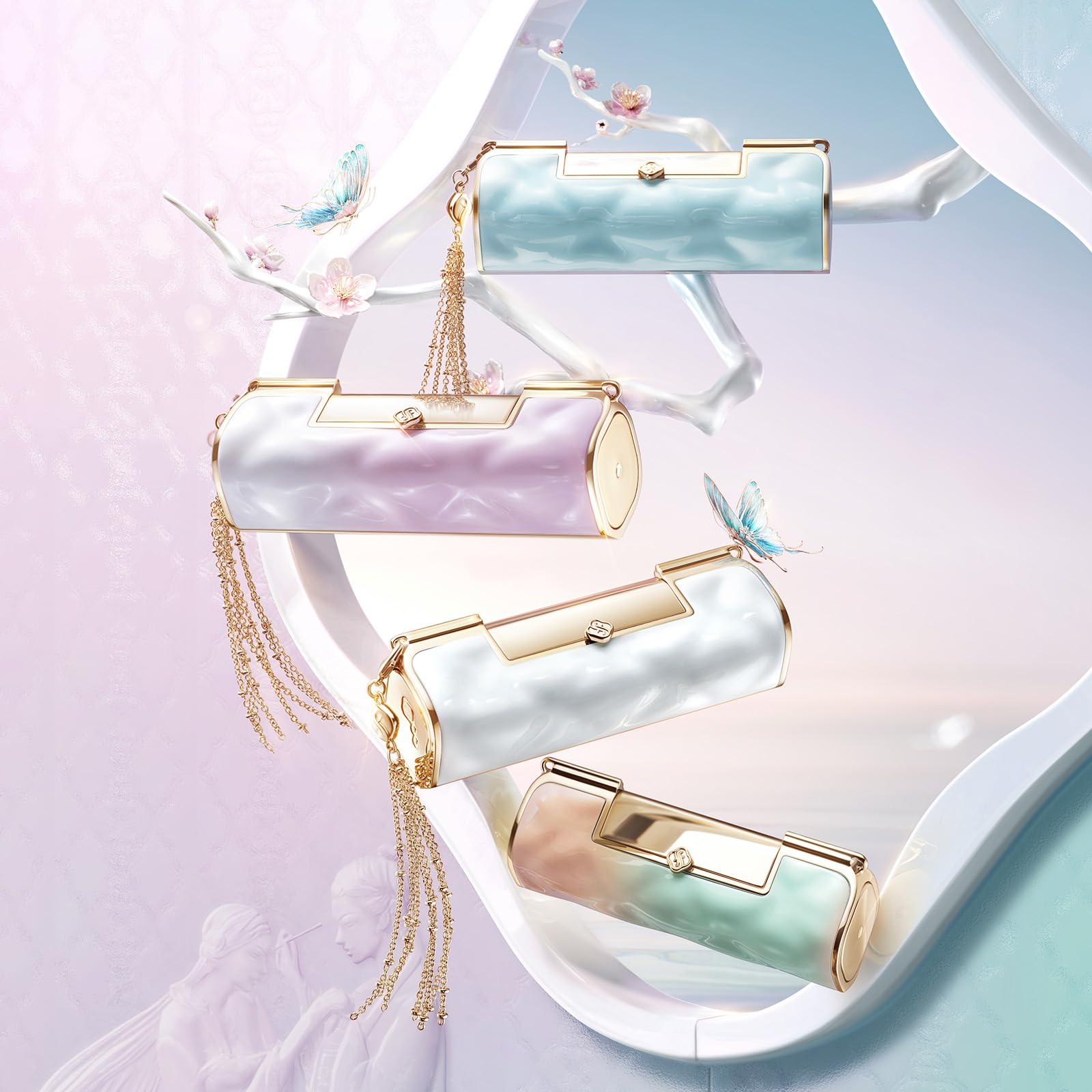 Amazon | 【公式】百花同心錠 彫刻リップ（セミマット）陶器風