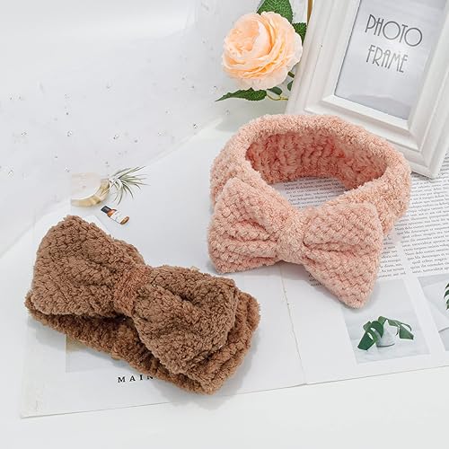 Miniatura 7 de YISSION 2 diademas de spa con lazo antideslizante para lavado de cara, maquillaje, cuidado de la piel, diadema facial, banda elástica para el