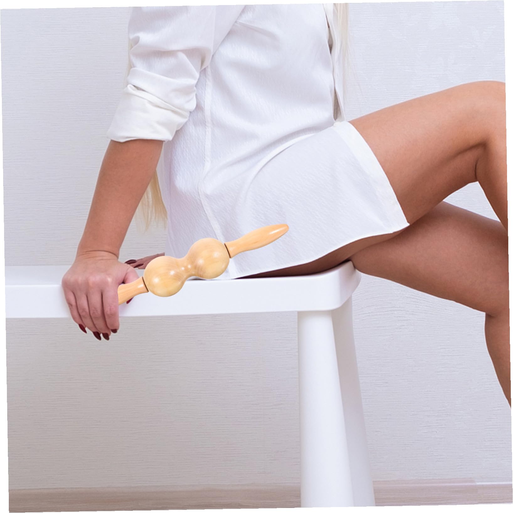 Anneome Massage stab aus Holz für Ganzkörper akupressur Ergonomisch Glatt Multifunktionales Massagegerät für Nacken Schultern Füße und Rücken Durchblutung und Entspannung