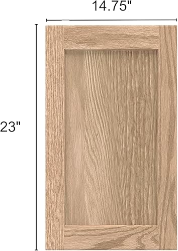 Miniatura 3 de ONESTOCK Reemplazo de puerta de gabinete de cocina de roble sin terminar de 14.75 pulgadas de ancho x 23 pulgadas de alto, estilo agitador