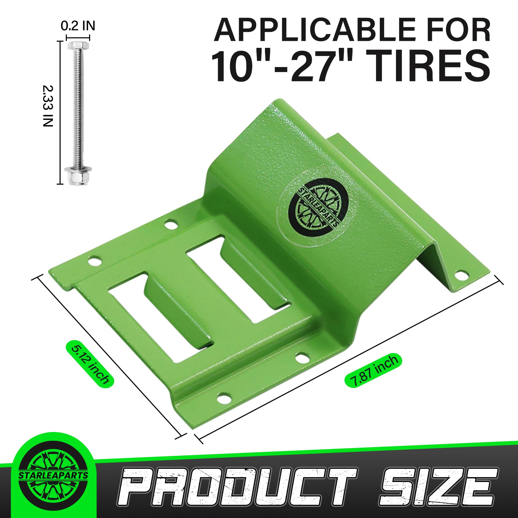 Heavy Duty Wheel Chock Tie Down Straps Set - 2 Ratchet Straps (2"x8') & 4 Steel Wheel Chocks, 4,400 Lb Break Strength For ATV, UTV, Tractor