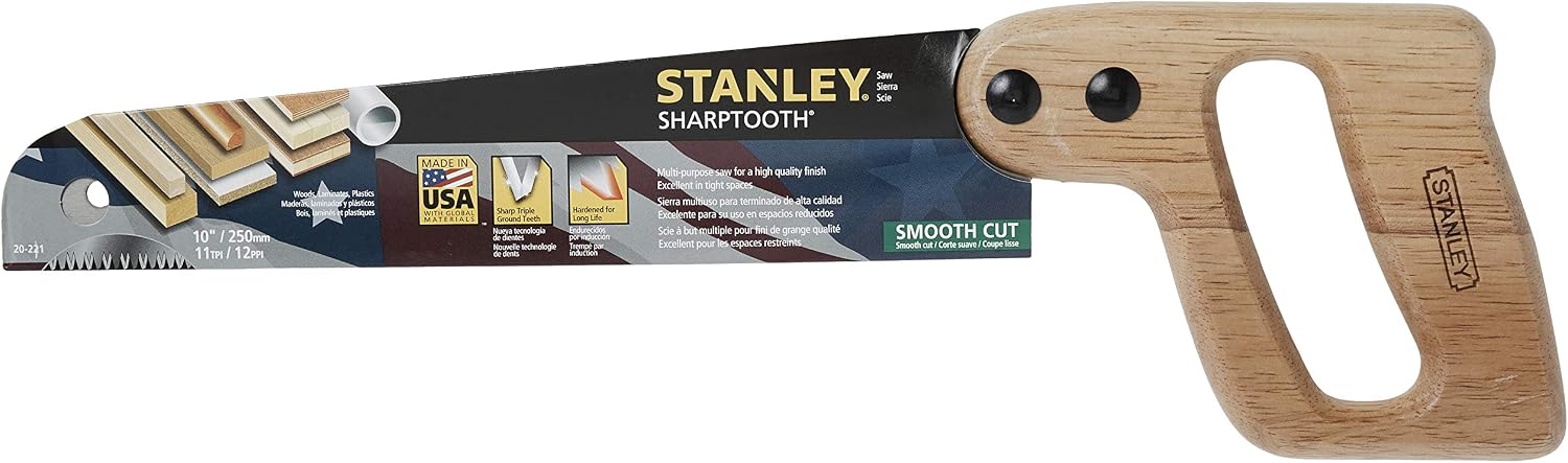 Stanley 20-221 10-Inch 12 Points Per Inch SharpTooth Mini Utility Saw