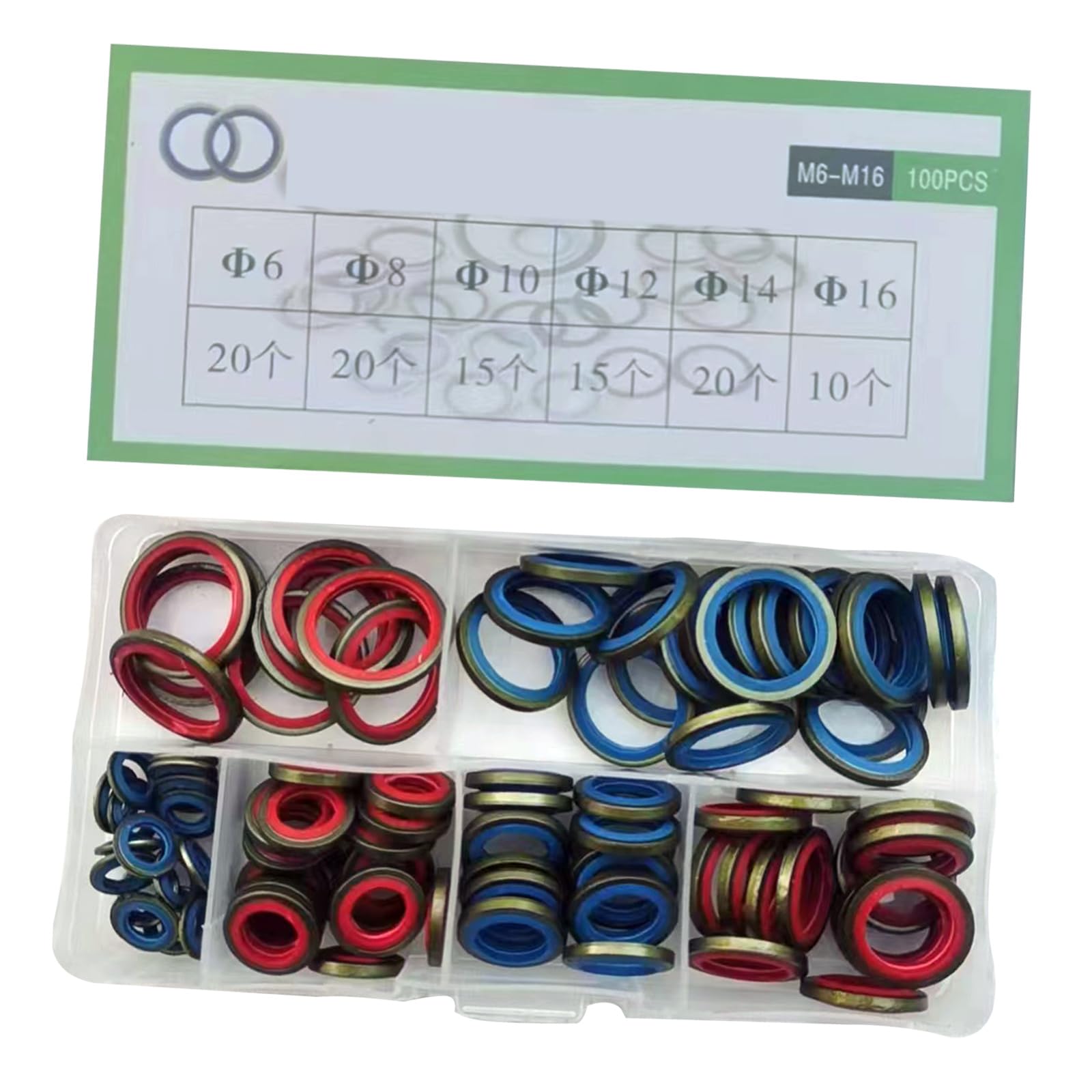 Jazuaiao 100Pcs Multipurpose Nbr O Rings Assortment With Organized Case For Mechanical Systems Plumbing And Equipment Maintenance Nitrile Rubber Washer Assortment Set