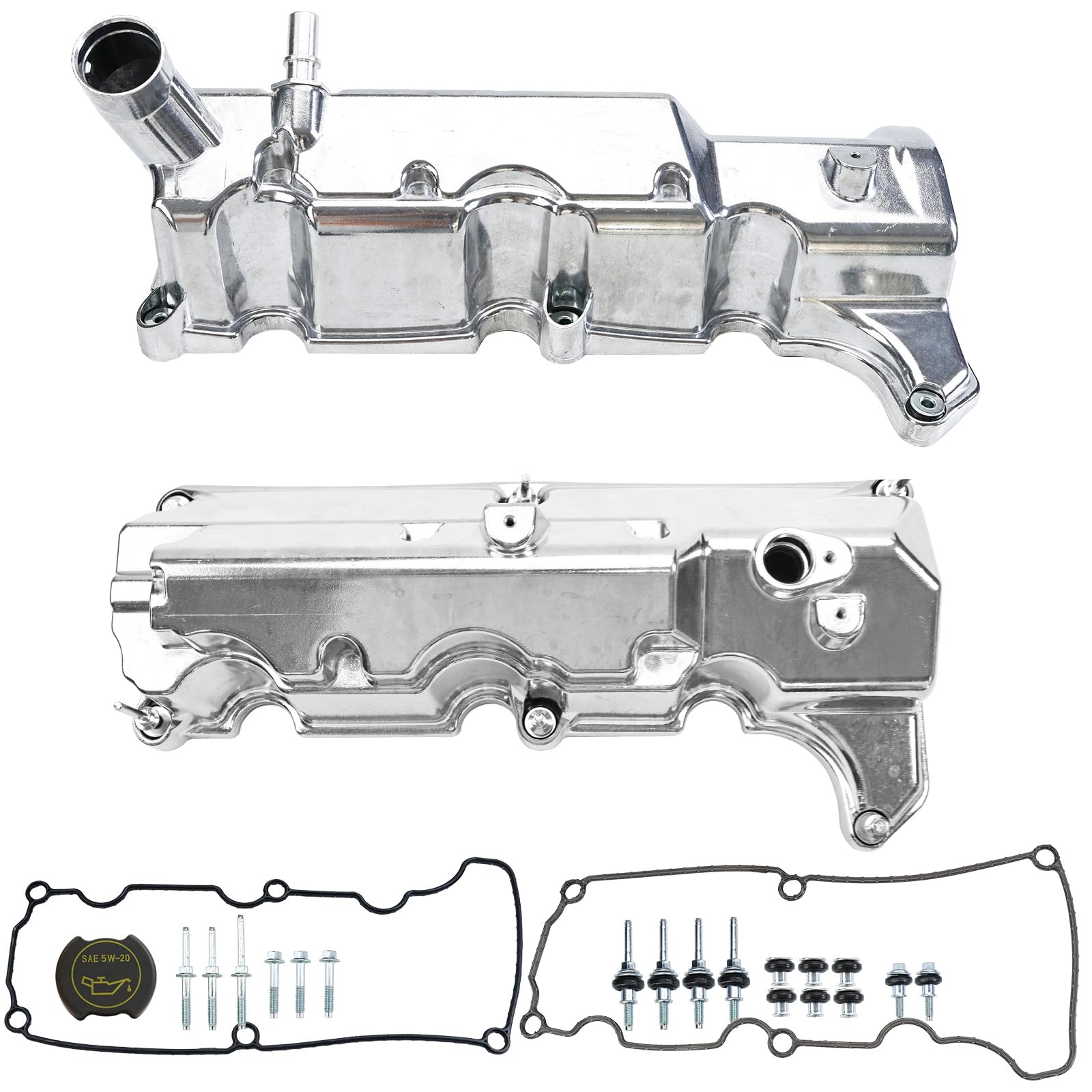 Amazon.com: MITZONE Aluminum Valve Cover Set Compatible with Ford