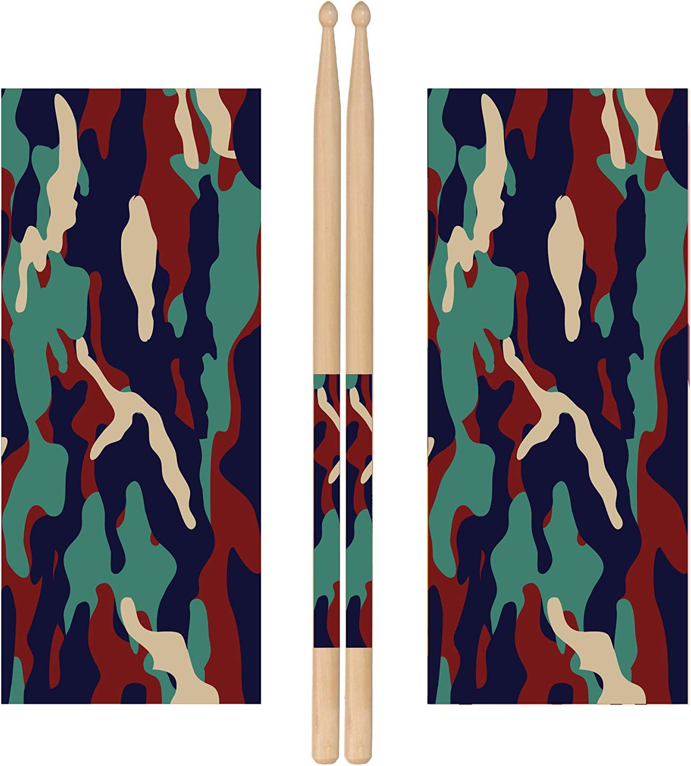 Camo Drum Stick Wraps Drum Percussion Stick Wraps Drum Stick Tape for Drum Sets Starter Kit [Premium Waterproof Vinyl]