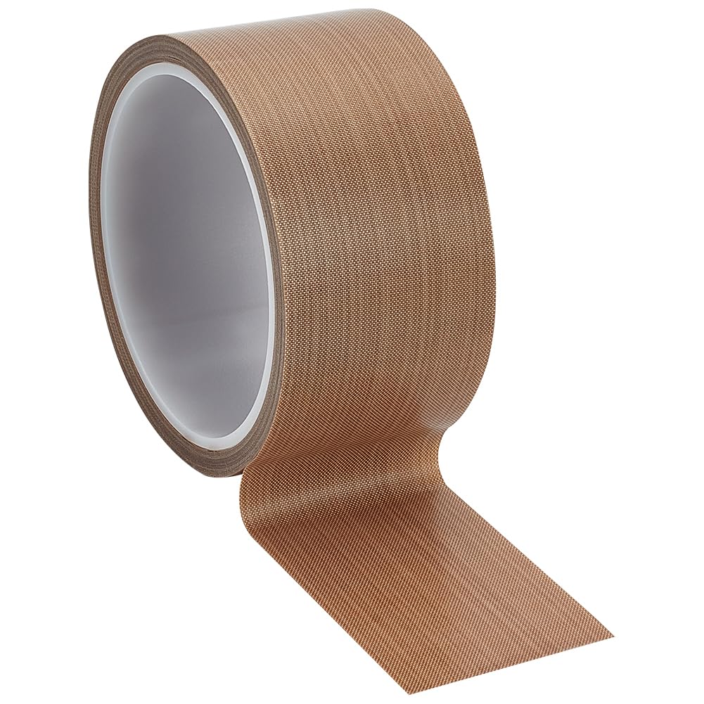 BENECREAT nastro adesivo in PTFE da 50 mm x 10 m Nastro in tessuto rivestito in PTFE Nastro in PTFE ad alta temperatura per macchina di sigillatura sottovuoto, legno mobili spessore