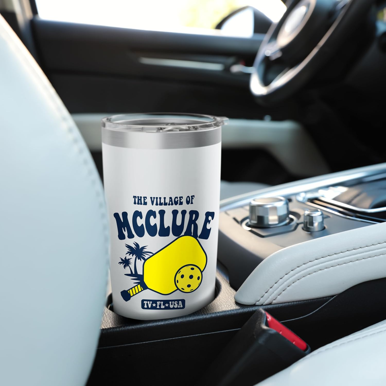 The Village of McClure TV FL USA Pickleball Design Stainless Steel Insulated Tumbler