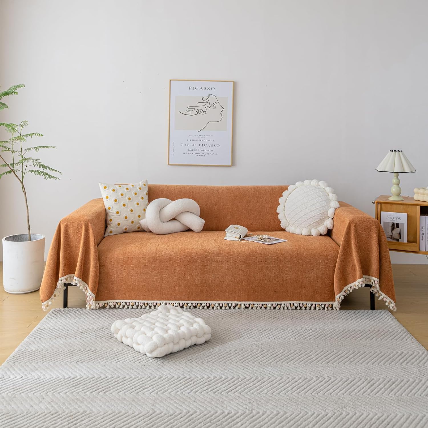 Funda de sofá XXL, protector de arañazos para perros y gatos, manta de sofá antideslizante para mascotas, protector de sofá a cuadros, 180 x 180 cm, protector de muebles