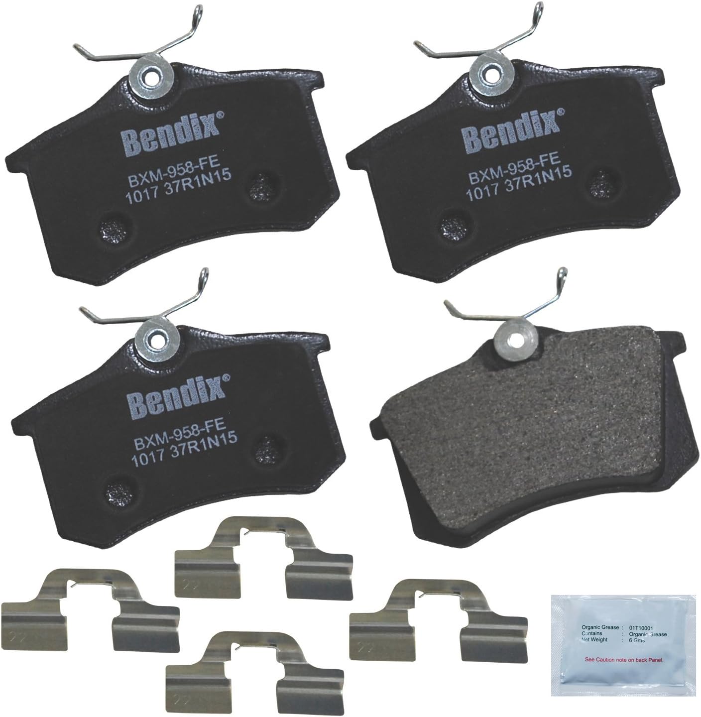 Bendix Priority1 CFM1017 Rear Brake Pads Semi-Metallic OE Fit for Audi A4, VW Golf Jetta Passat Beetle & More