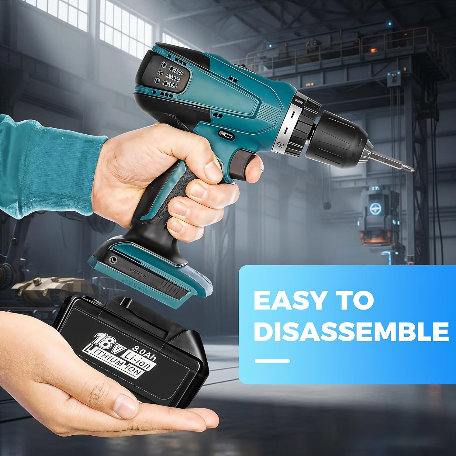 2 Pack 8.0Ah Replacement Batteries Compatible with Makita 18V Battery – Lithium Ion Battery for BL1860 BL1850B BL1840B BL1830B BL1815B Cordless Power Tools, Fit with 18V Battery Chargers - Image 7