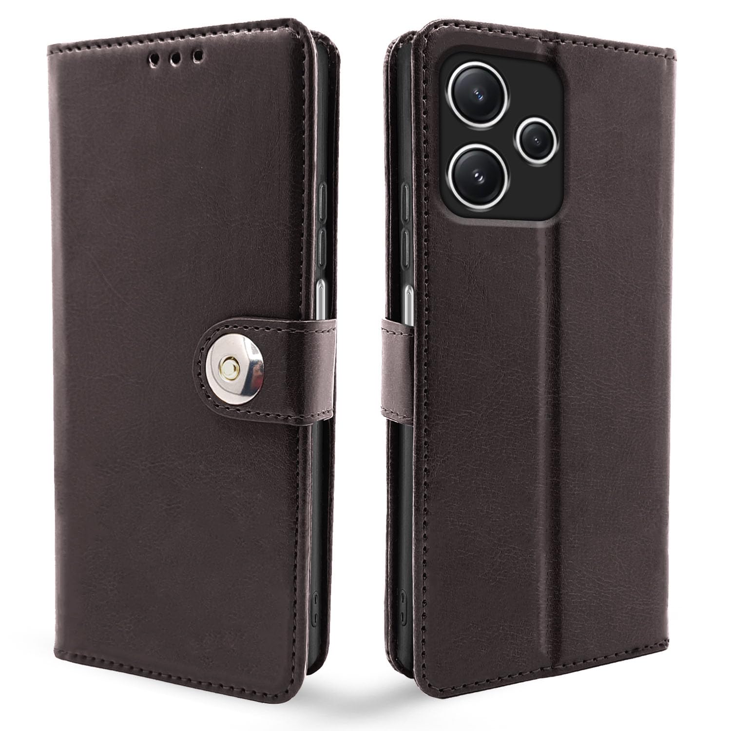 Pikkme Mi Redmi 12 5G / Poco M6 Pro 5G Flip Cover Leather Finish | Inside TPU | Wallet Stand and Shock Proof | Button Flip Case for Mi Redmi 12 5G / Poco M6 Pro 5G (Coffee) (B0CF1NLH8C) Amazon Price History, Amazon Price Tracker