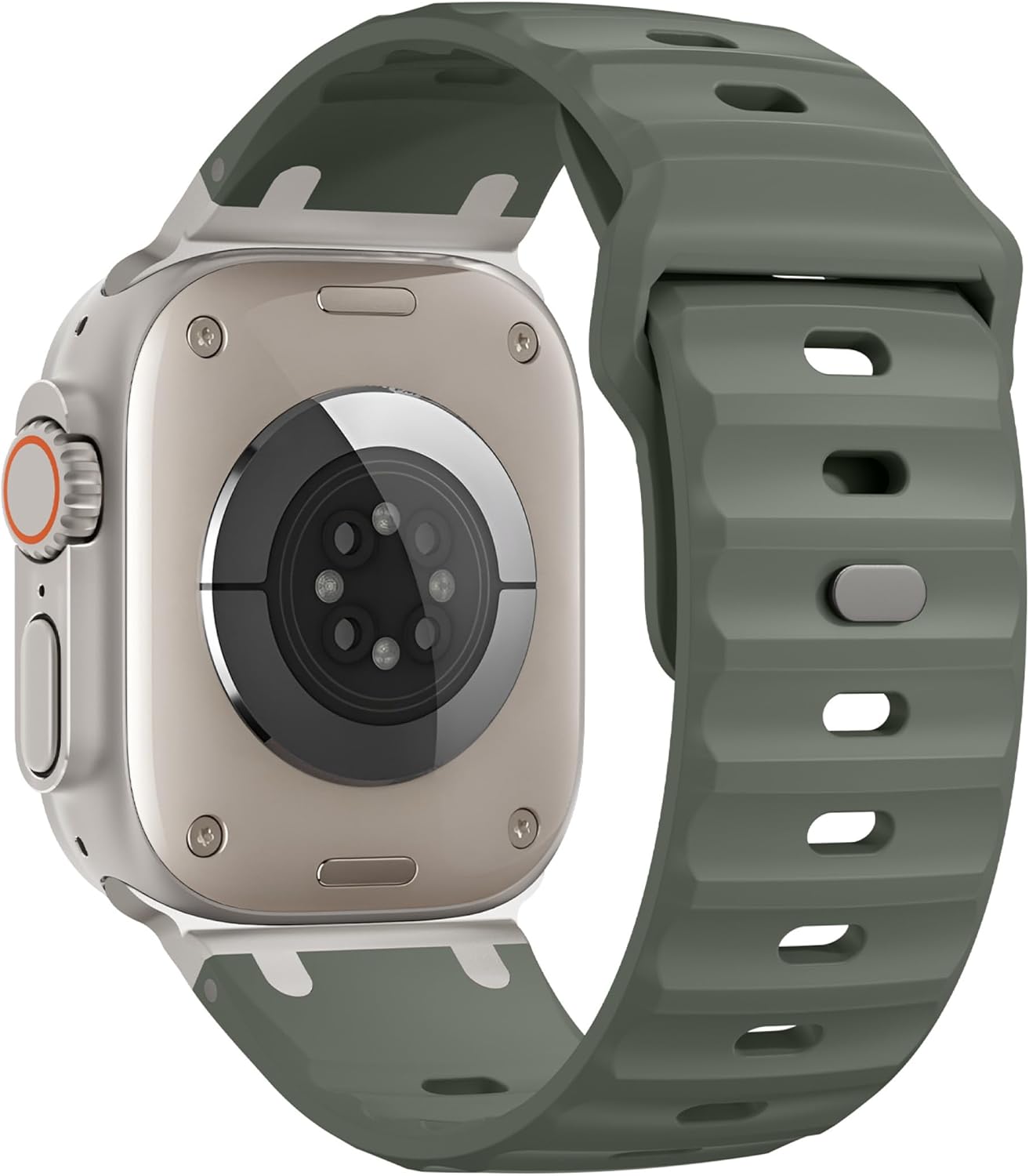 Sport Bands for Apple Watch Ultra 3 2 1 Band 49mm 46mm 45mm 44mm 42mm Women Men,Rugged Wide Silicone Waterproof Wristbands with Metal Adapter Strap for iWatch Series 11 10 9 8 7 6 5 4 SE 3 2,Ultra/3/2 - Image 2