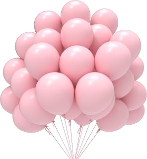 JOYYPOP Light Pink Balloons 100 Pcs Pink Party Latex Balloons 12 Inch Pink Latex Balloons for Baby Shower Birthday Gender Reveal Easter Party Decorations