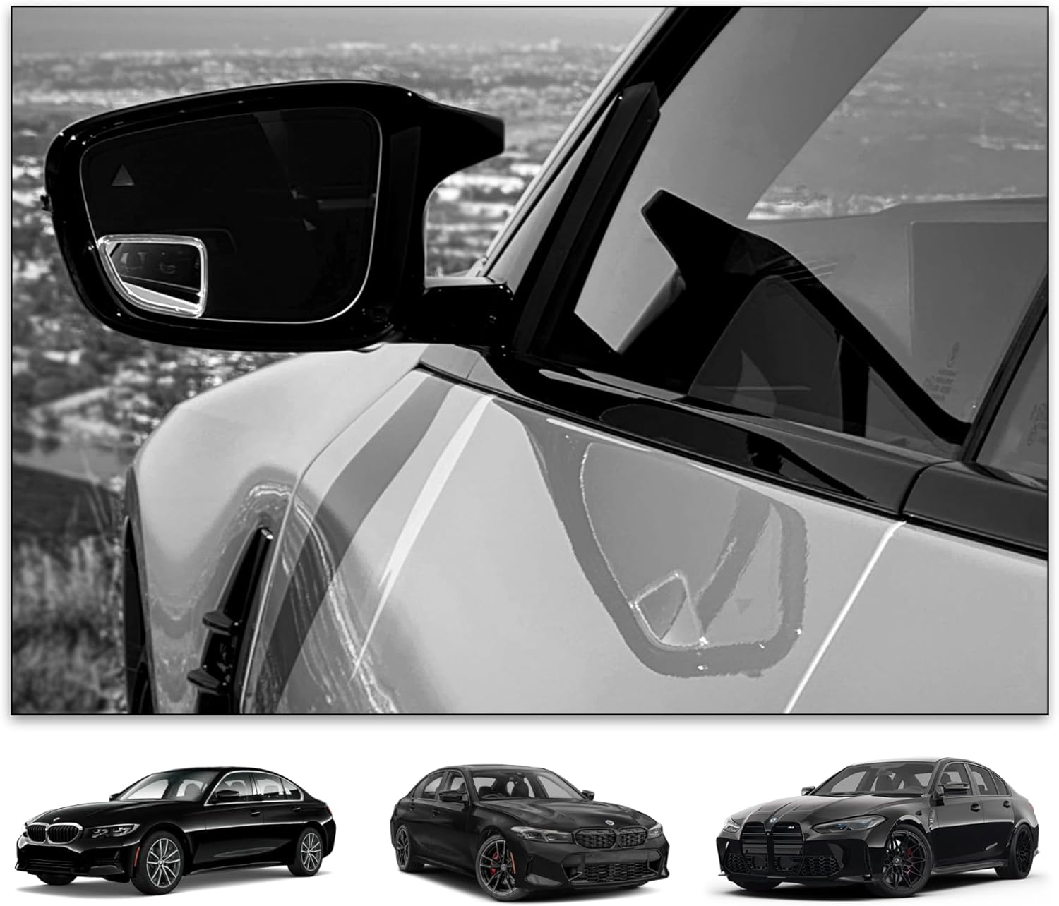 Blind Spot Mirrors- Compatible with BMW G20 330i Extended View (G20 330i (2019 - Present)), Glass - 2 Piece Set (Left & Right)