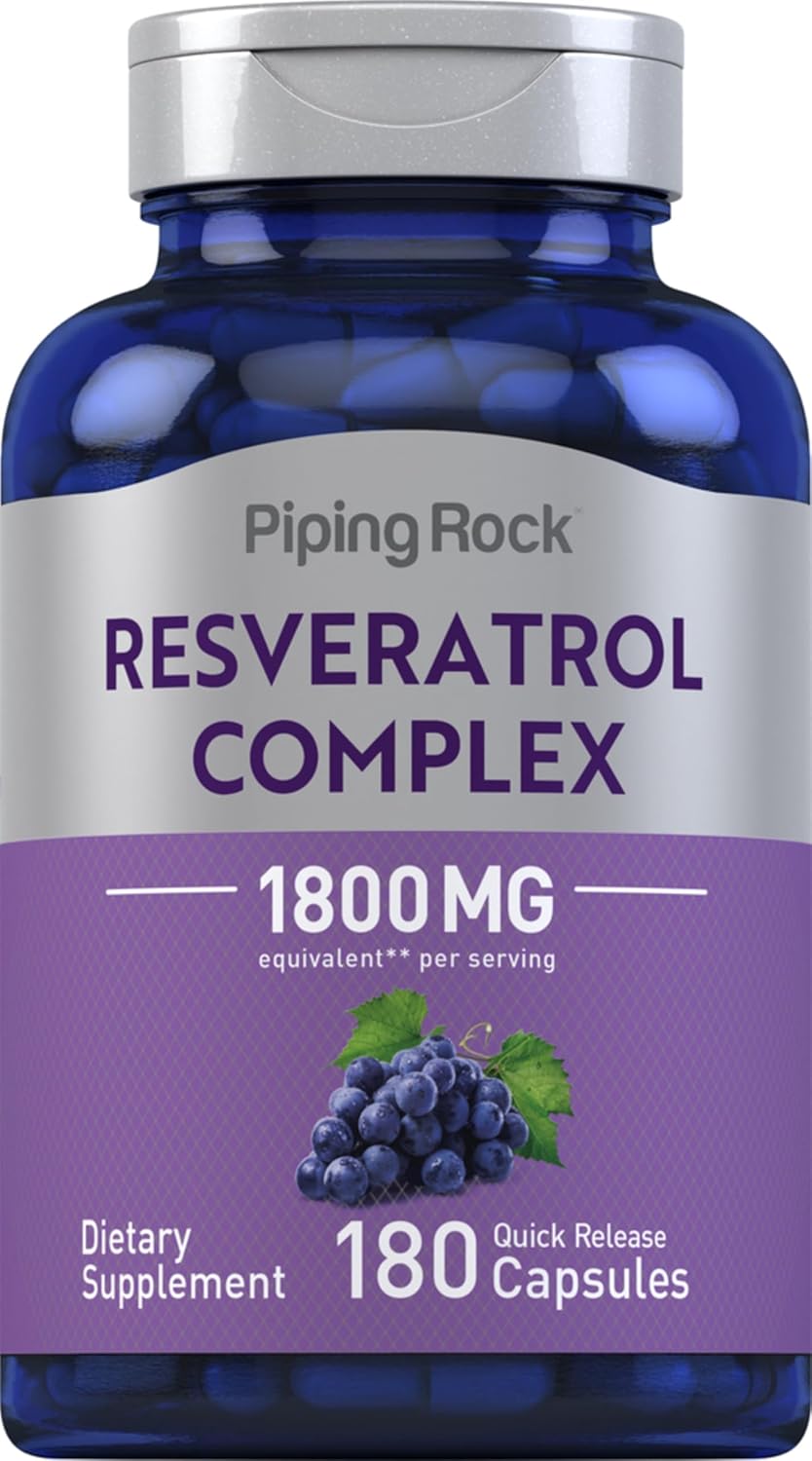 Piping Rock Resveratrol Complex | 180 Capsules