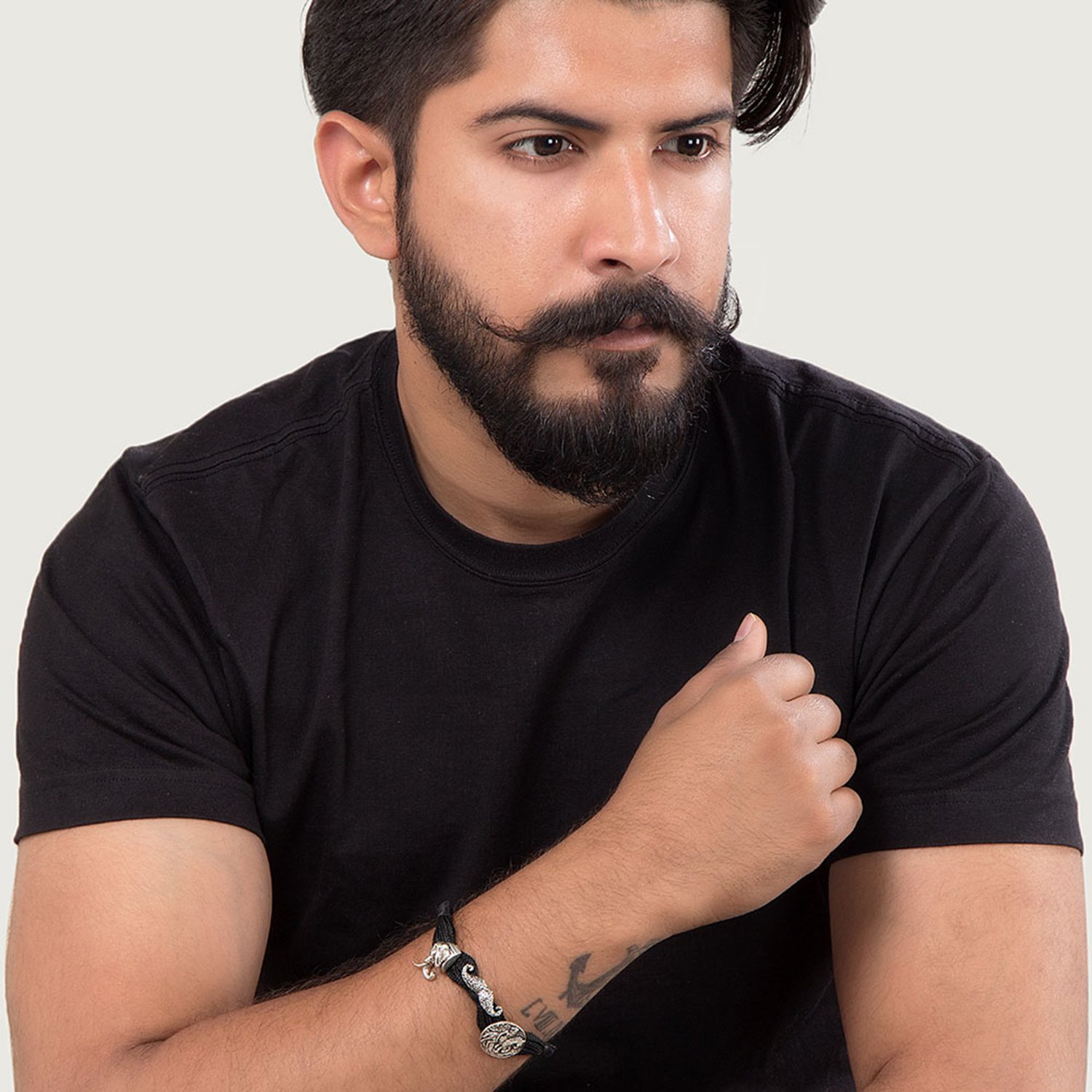 Oxidized Charm Maharaja Bracelet for Him