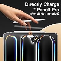 Vista 4 de JETech Funda transparente para iPad Pro de 13 pulgadas M5/M4 (2025/2024), antiamarilleamiento, transparente, a prueba de golpes, delgada, con parte