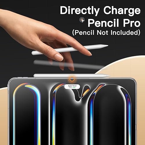 Miniatura 4 de JETech Funda transparente para iPad Pro de 13 pulgadas M5/M4 (2025/2024), antiamarilleamiento, transparente, a prueba de golpes, delgada, con parte