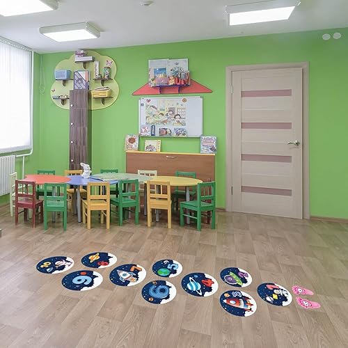 Miniatura 2 de Calcomanías sensoriales de camino  Divertidos rompecabezas de suelo para niños, calcomanías de juego de remolacha para el aula y el hogar